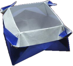origami 3D fin star puff dish instructions diagrams